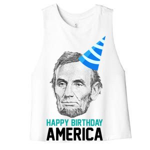 Happy Birthday America Women's Racerback Cropped Tank