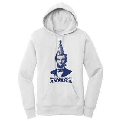 Happy Birthday America Abe Lincoln Women's Pullover Hoodie