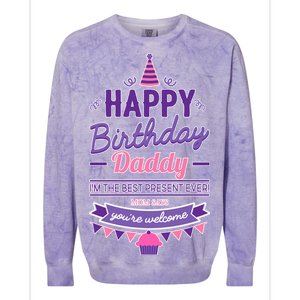 Happy Birthday Daddy Daughter  Colorblast Crewneck Sweatshirt