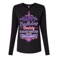 Happy Birthday Daddy Daughter  Womens Cotton Relaxed Long Sleeve T-Shirt