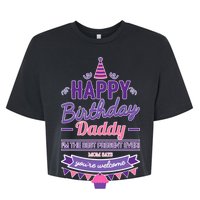 Happy Birthday Daddy Daughter  Bella+Canvas Jersey Crop Tee