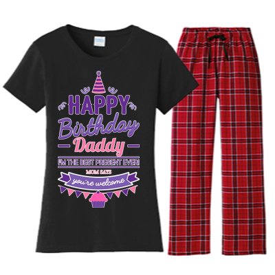 Happy Birthday Daddy Daughter  Women's Flannel Pajama Set