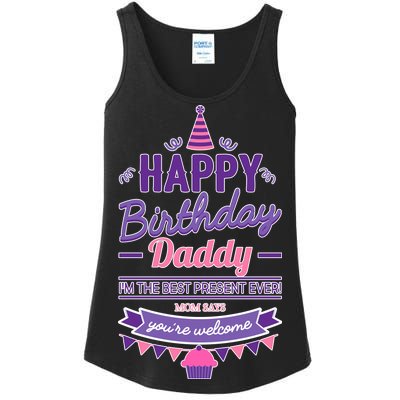 Happy Birthday Daddy Daughter  Ladies Essential Tank