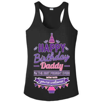 Happy Birthday Daddy Daughter  Ladies PosiCharge Competitor Racerback Tank