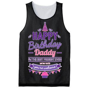 Happy Birthday Daddy Daughter  Mesh Reversible Basketball Jersey Tank