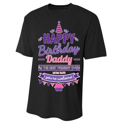 Happy Birthday Daddy Daughter  Performance Sprint T-Shirt