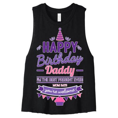 Happy Birthday Daddy Daughter  Women's Racerback Cropped Tank