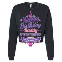 Happy Birthday Daddy Daughter  Cropped Pullover Crew