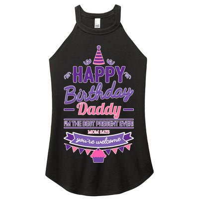 Happy Birthday Daddy Daughter  Women’s Perfect Tri Rocker Tank