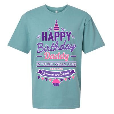 Happy Birthday Daddy Daughter  Sueded Cloud Jersey T-Shirt