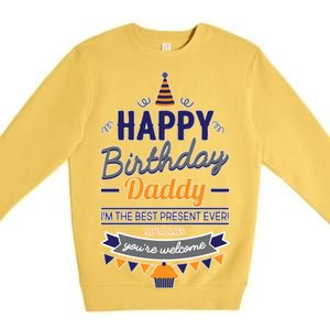 Happy Birthday Daddy Son Premium Crewneck Sweatshirt