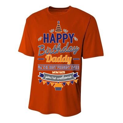 Happy Birthday Daddy Son Performance Sprint T-Shirt