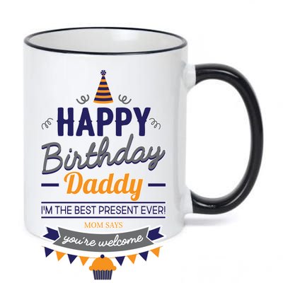 Happy Birthday Daddy Son 11oz Black Color Changing Mug