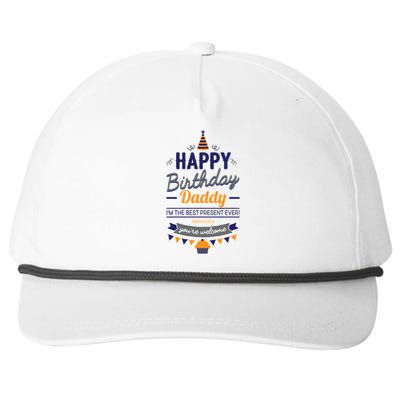 Happy Birthday Daddy Son Snapback Five-Panel Rope Hat