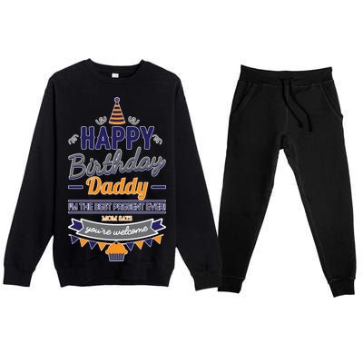 Happy Birthday Daddy Son Premium Crewneck Sweatsuit Set