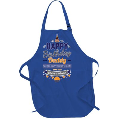 Happy Birthday Daddy Son Full-Length Apron With Pockets