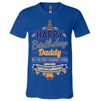 Happy Birthday Daddy Son V-Neck T-Shirt