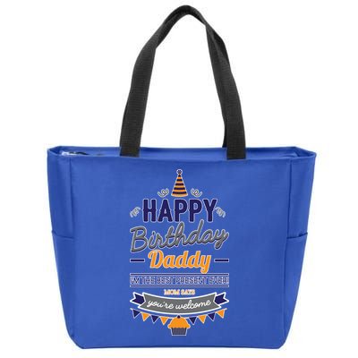 Happy Birthday Daddy Son Zip Tote Bag