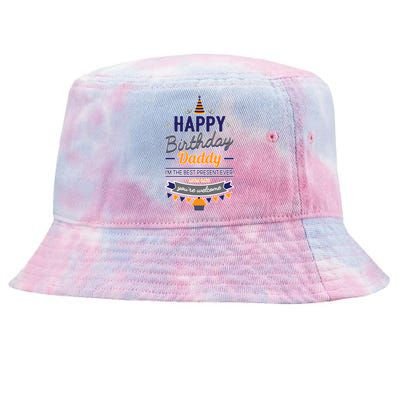 Happy Birthday Daddy Son Tie-Dyed Bucket Hat