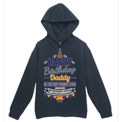 Happy Birthday Daddy Son Urban Pullover Hoodie