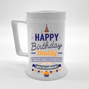 Happy Birthday Daddy Son Beer Stein