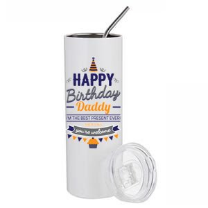 Happy Birthday Daddy Son Stainless Steel Tumbler