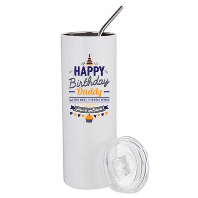 Happy Birthday Daddy Son Stainless Steel Tumbler