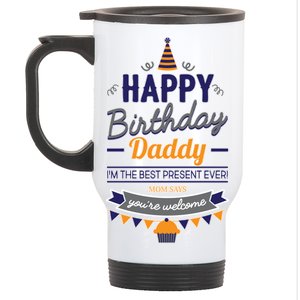 Happy Birthday Daddy Son Stainless Steel Travel Mug