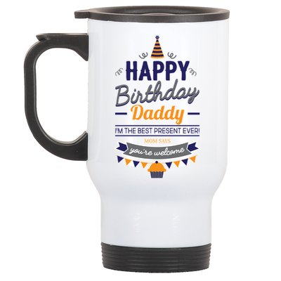 Happy Birthday Daddy Son Stainless Steel Travel Mug