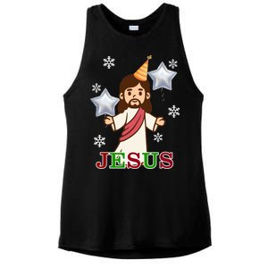 Happy Birthday Jesus Ladies PosiCharge Tri-Blend Wicking Tank