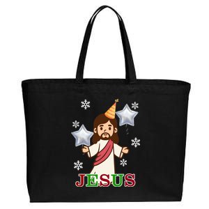 Happy Birthday Jesus Cotton Canvas Jumbo Tote