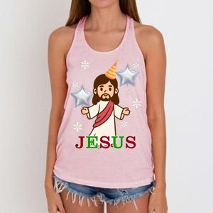 Happy Birthday Jesus Women's Knotted Racerback Tank