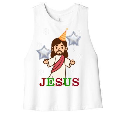 Happy Birthday Jesus Women's Racerback Cropped Tank