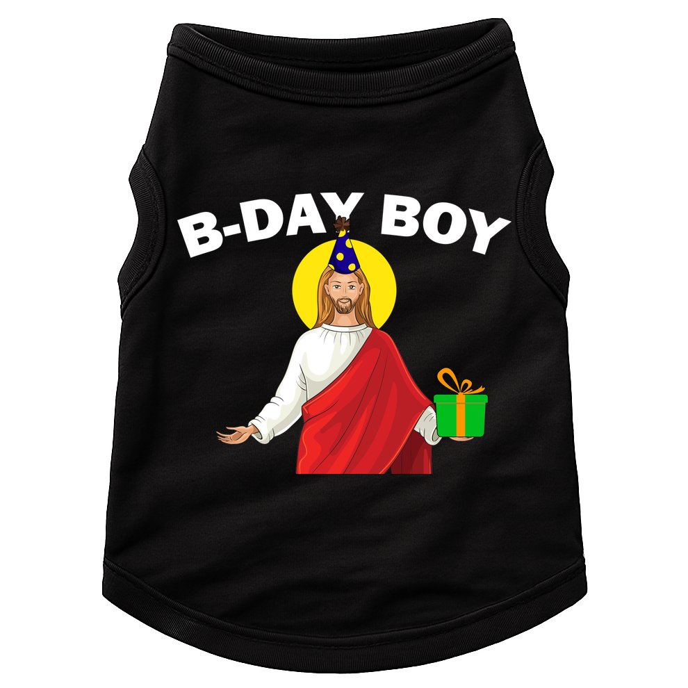 Happy Birthday Jesus! B-Day Boy Doggie Tank
