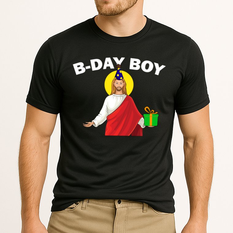 Happy Birthday Jesus! B-Day Boy Cooling Performance Crew T-Shirt