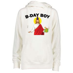 Happy Birthday Jesus! B-Day Boy Womens Funnel Neck Pullover Hood