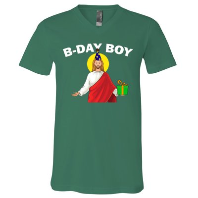 Happy Birthday Jesus! B-Day Boy V-Neck T-Shirt