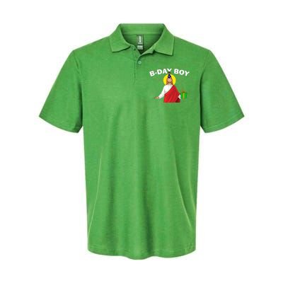 Happy Birthday Jesus! B-Day Boy Softstyle Adult Sport Polo