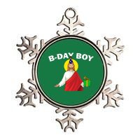 Happy Birthday Jesus! B-Day Boy Metallic Star Ornament