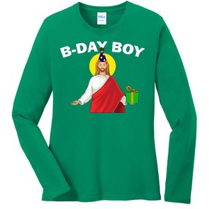 Happy Birthday Jesus! B-Day Boy Ladies Long Sleeve Shirt