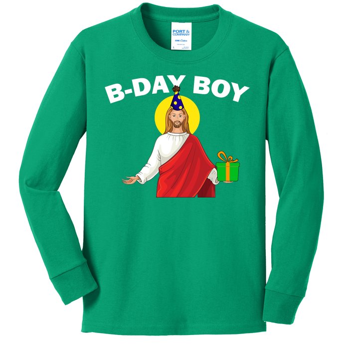 Happy Birthday Jesus! B-Day Boy Kids Long Sleeve Shirt