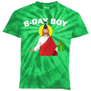 Happy Birthday Jesus! B-Day Boy Kids Tie-Dye T-Shirt