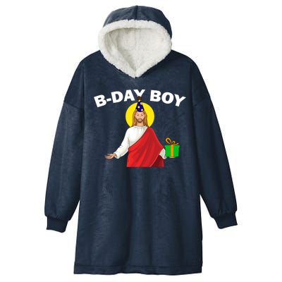 Happy Birthday Jesus! B-Day Boy Hooded Wearable Blanket