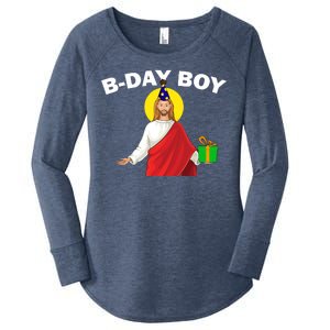 Happy Birthday Jesus! B-Day Boy Women's Perfect Tri Tunic Long Sleeve Shirt