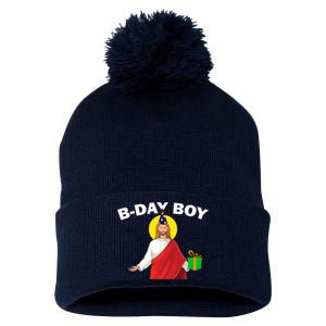 Happy Birthday Jesus! B-Day Boy Pom Pom 12in Knit Beanie