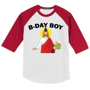 Happy Birthday Jesus! B-Day Boy Kids Colorblock Raglan Jersey