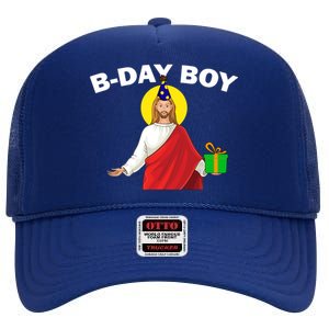 Happy Birthday Jesus! B-Day Boy High Crown Mesh Back Trucker Hat