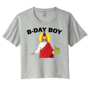 Happy Birthday Jesus! B-Day Boy Women's Crop Top Tee