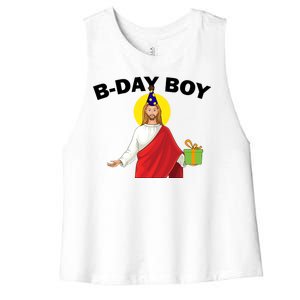 Happy Birthday Jesus! B-Day Boy Women's Racerback Cropped Tank