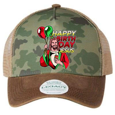 Happy Birthday Jesus Funny Christmas Birthday Boy Legacy Tie Dye Trucker Hat